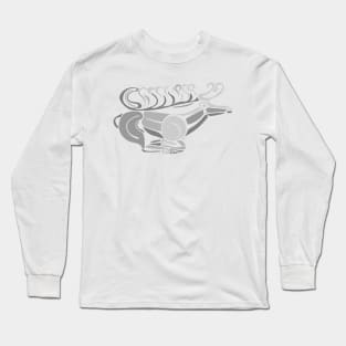 Deer in a flying gallop - timeless abstraction Long Sleeve T-Shirt